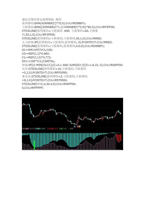 通达信筹码雷达副图指标 源码