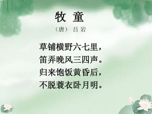 五年级下册古诗词三首《牧童》3