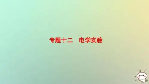 江苏专版2018版高考物理二轮复习第一部分专题十二电学实验课件
