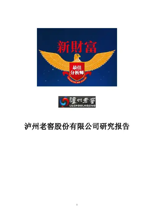 泸州老窖股份有限公司研究报告
