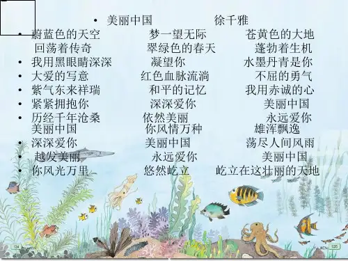 美丽中国歌词