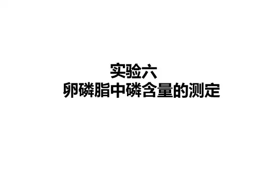 实验六 磷脂中含磷量的测定