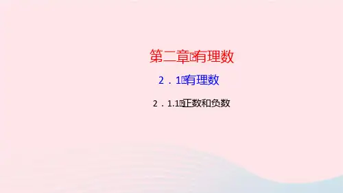 数学七年级上册第二章有理数2.1有理数1正数和负数作业课件 华东师大版