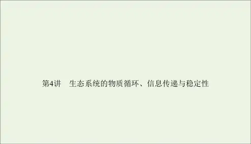 2021高考生物一轮复习第9章生物与环境第4讲生态系统的物质循环、信息传递与稳定性课件