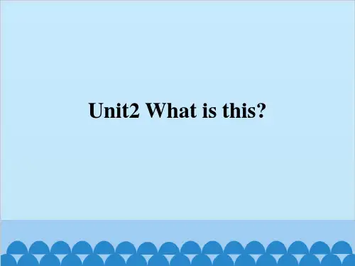 三年级下册英语课件 Unit2 What is this｜辽师大版 (共11张PPT)