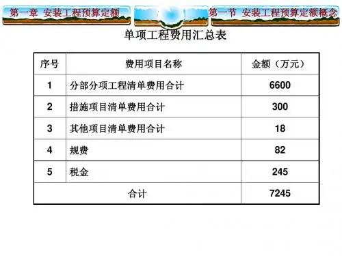 清单组价案例答案