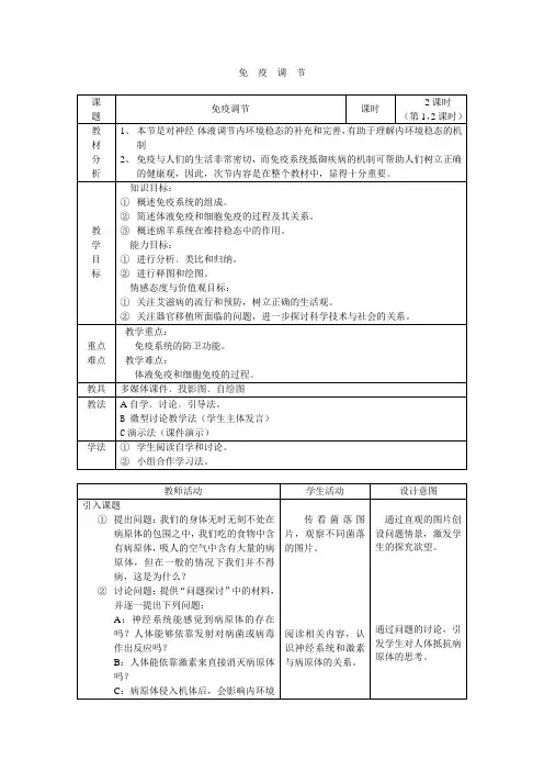 比赛免疫调节