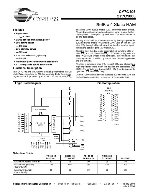 CY7C106资料