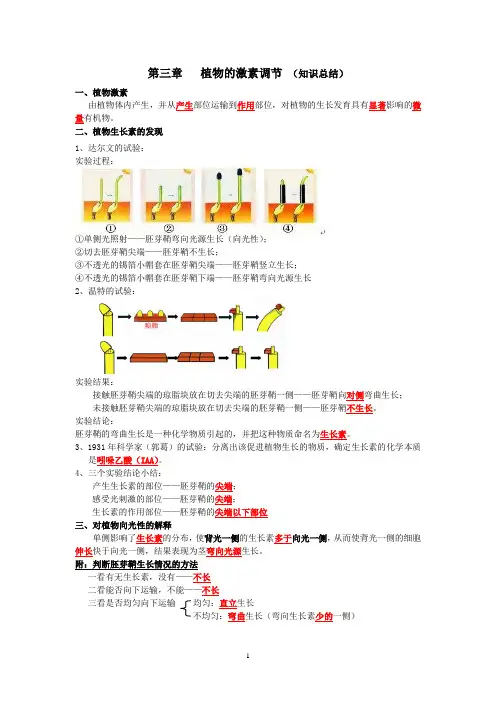 生物必修三_第三章：植物的激素调节(总结)