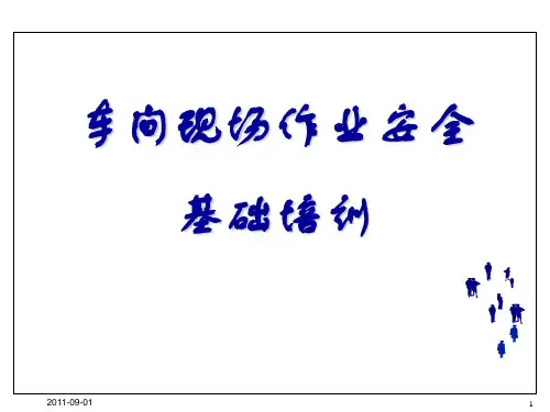 车间现场作业安全培训