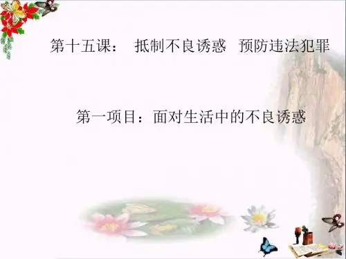 抵制不良诱惑PPT优秀课件 鲁教版(共30张)