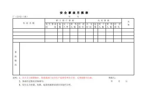 12.2-1安全事故月报表