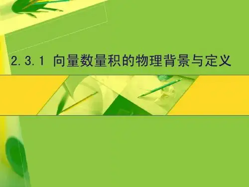 向量数量积的物理背景与定义(优秀公开课)