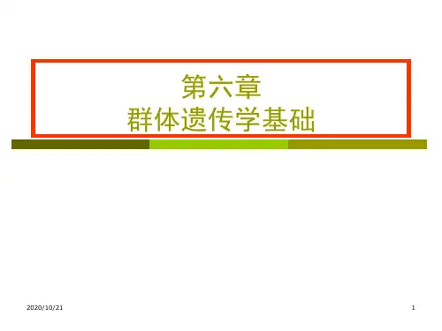 第六章群体遗传学基础分析
