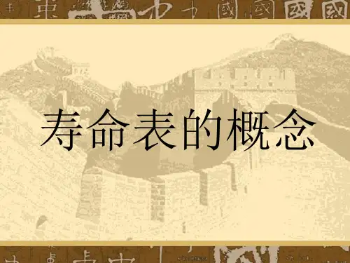寿命表(qiang)