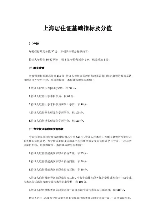 上海居住证积分申请办理
