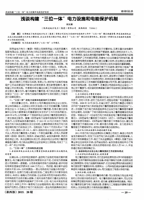 浅谈构建“三位一体”电力设施和电能保护机制