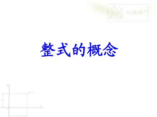 整式的概念讲义.