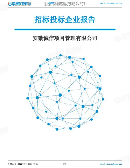 安徽诚信项目管理有限公司-招投标数据分析报告