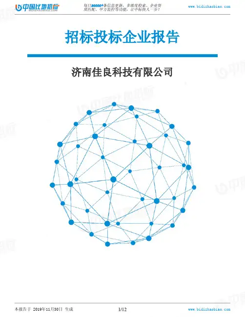 济南佳良科技有限公司-招投标数据分析报告