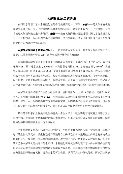 水解酸化池工艺详解