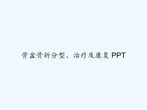 骨盆骨折分型、治疗及康复 PPT
