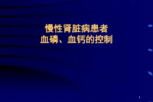 慢性肾脏病患者血磷血钙的控制ppt课件
