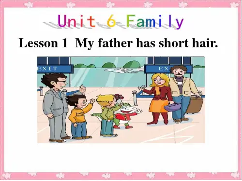 鲁科版英语四年级上册Unit6Family单元课件Lesson 1 My father has short hair