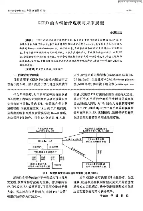 GERD的内镜治疗现状与未来展望
