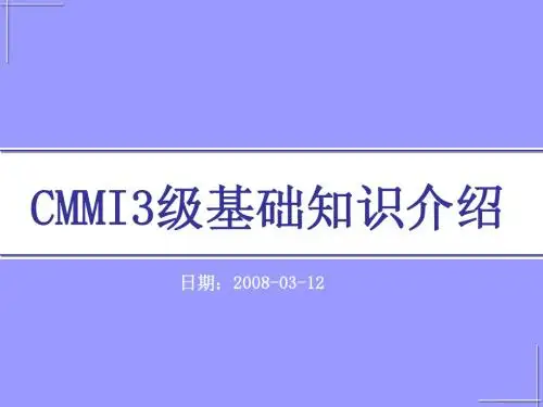 CMMI3_介绍