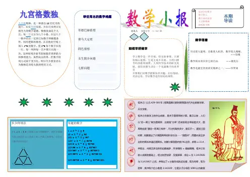 数学小报
