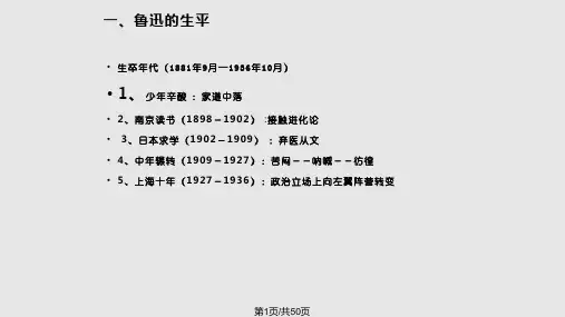 中国现当代文学之鲁迅PPT课件