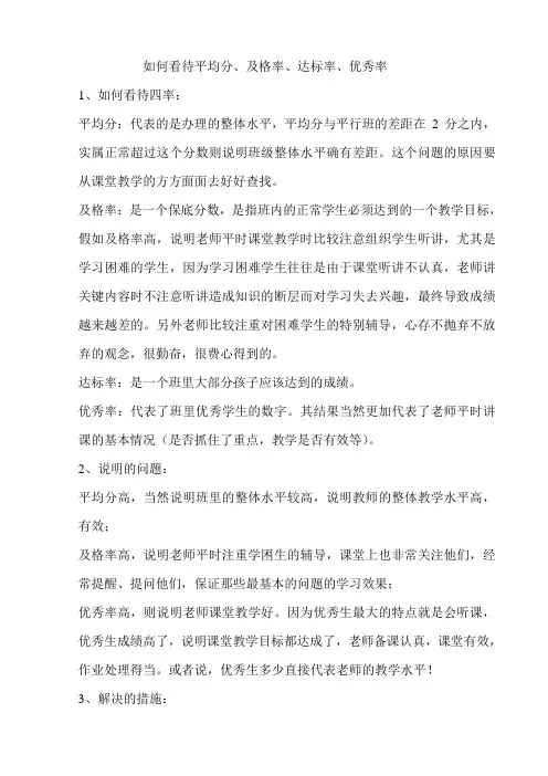 如何看待平均分