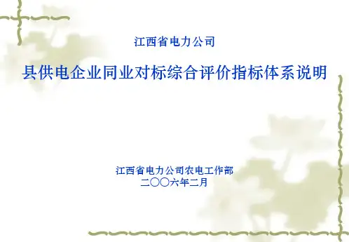 同业对标指标说明