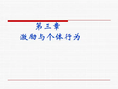 激励与个体行为概述