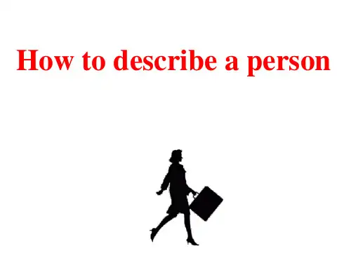 How to describe a person