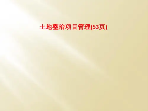 土地整治项目管理(53页)