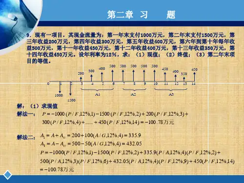 技术经济学课后习题答案第二版刘晓君答案精编版