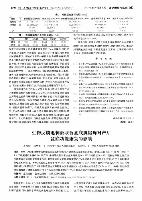生物反馈电刺激联合盆底肌锻炼对产后盆底功能康复的影响
