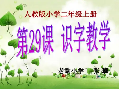 《父亲和鸟》生字教学