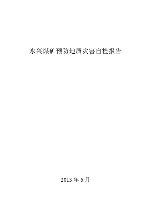 地质灾害自查自纠报告