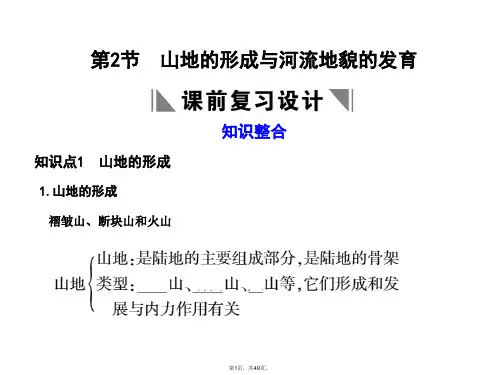 2011高考地理山地的形成与河流地貌的发育