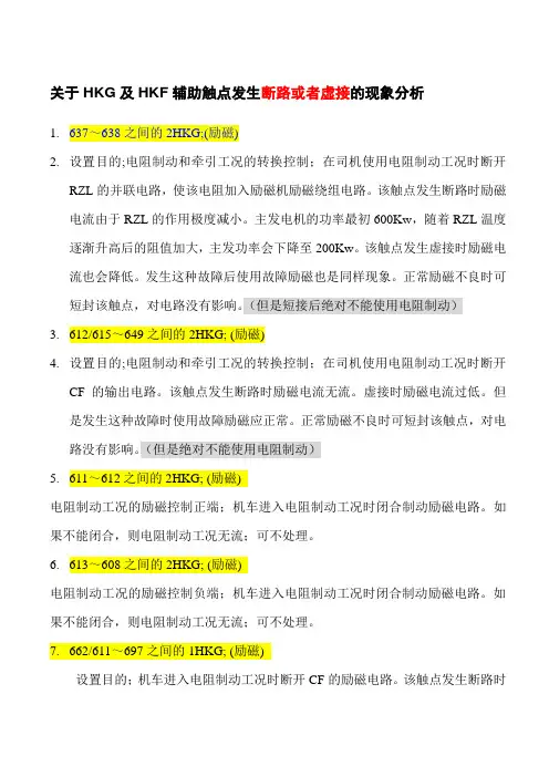 DF4系列电传动内燃机车工况及方向转换开关辅助触点故障现象分析及处理