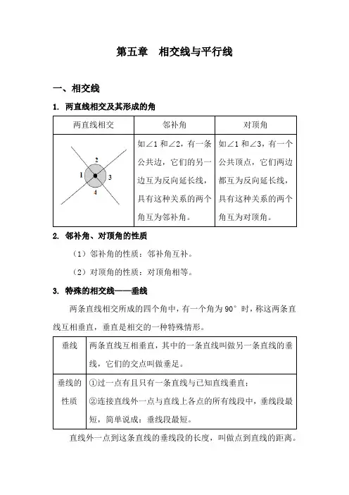 第五章  相交线与平行线