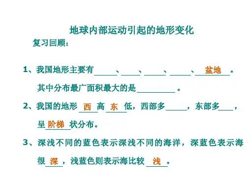 地球内部运动引起的地形变化PPT课件
