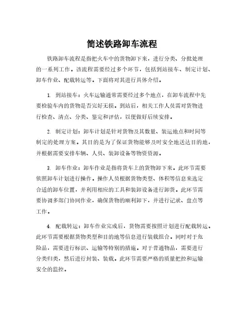 简述铁路卸车流程