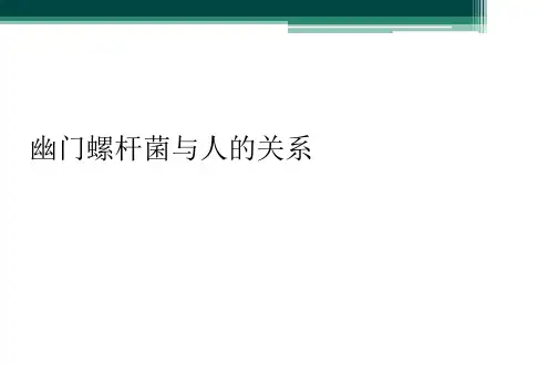 幽门螺杆菌与人的关系