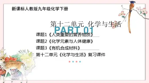 人教版九年级化学下册第十二单元《化学与生活》PPT课件