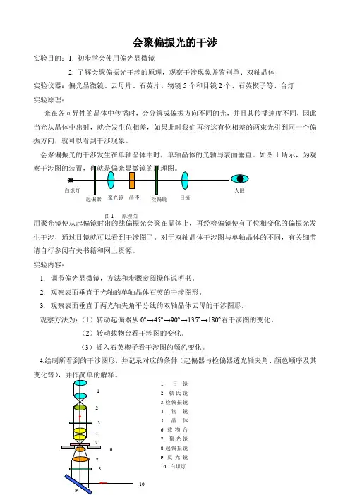 会聚偏振光的干涉