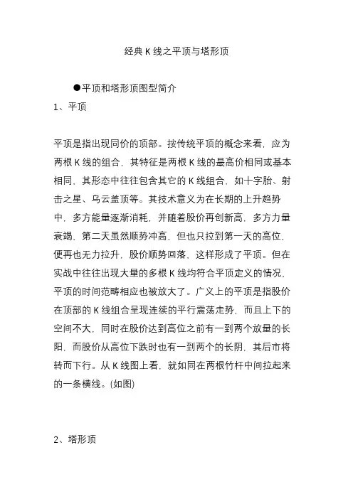 经典K线之平顶与塔形顶